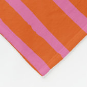 Fuchsia und Orange Grunge fette Stokes Lines Patte Fleecedecke (Ecke)