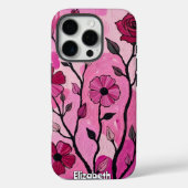 Fuchsia und Rosa Malerei Case-Mate iPhone Hülle (Rückseite)