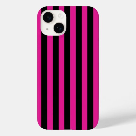 Fuchsia und schwarze Süßigkeiten Case-Mate iPhone Hülle (Rückseite)