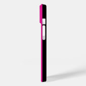 Fuchsia und schwarze Süßigkeiten Case-Mate iPhone Hülle (Rückseite / Links)