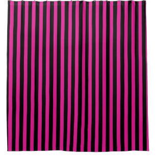 Fuchsia und schwarze Süßigkeiten Duschvorhang