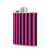 Fuchsia und schwarze Süßigkeiten Flachmann (Links)