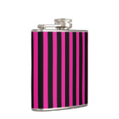 Fuchsia und schwarze Süßigkeiten Flachmann (Rechts)