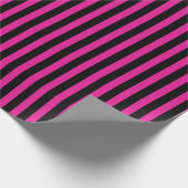 Fuchsia und schwarze Süßigkeiten Geschenkpapier (Ecke)