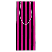 Fuchsia und schwarze Süßigkeiten Geschenktüte Für Weinflaschen (Rückseite)