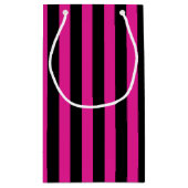 Fuchsia und schwarze Süßigkeiten Kleine Geschenktüte (Rückseite)