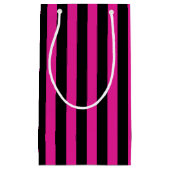 Fuchsia und schwarze Süßigkeiten Kleine Geschenktüte (Vorderseite)