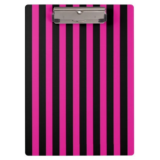 Fuchsia und schwarze Süßigkeiten Klemmbrett (Vorderseite)