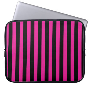 Fuchsia und schwarze Süßigkeiten Laptopschutzhülle