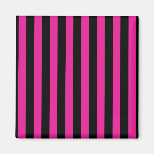Fuchsia und schwarze Süßigkeiten Magnet (Vorne)