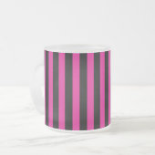 Fuchsia und schwarze Süßigkeiten Mattglastasse (Vorderseite Links)