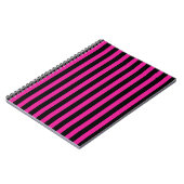 Fuchsia und schwarze Süßigkeiten Notizblock (Linke Seite)