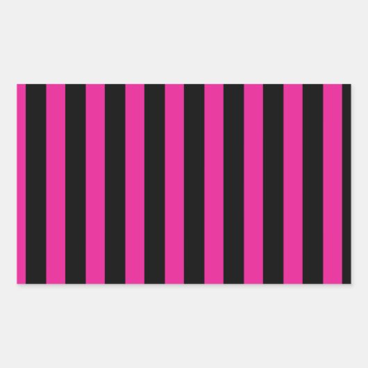 Fuchsia und schwarze Süßigkeiten Rechteckiger Aufkleber (Vorderseite)