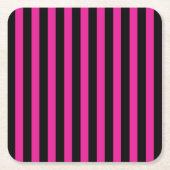 Fuchsia und schwarze Süßigkeiten Rechteckiger Pappuntersetzer (Vorderseite)