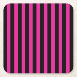 Fuchsia und schwarze Süßigkeiten Rechteckiger Pappuntersetzer