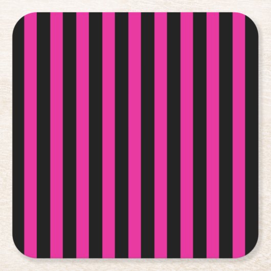 Fuchsia und schwarze Süßigkeiten Rechteckiger Pappuntersetzer (Vorderseite)