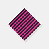 Fuchsia und schwarze Süßigkeiten Serviette (Ecke)