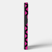 Fuchsia und schwarzes Diamantenmuster Case-Mate iP iPhone Hülle (Rückseite / Rechts)