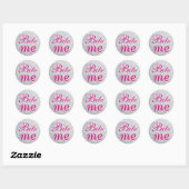 Fuchsia und Silver Bite Me Sticker (Blatt)