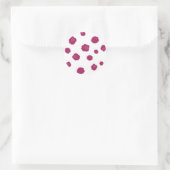 Fuchsia und weiße Blume Runder Aufkleber (Tasche)