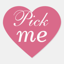 Fuchsia und White Pick Me Aufkleber