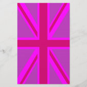 Fuchsia Union Jack Briefpapier (Vorderseite)