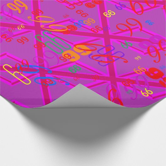 Fuchsia Union Jack Geschenkpapier (Ecke)