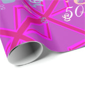 Fuchsia Union Jack Geschenkpapier (Rolleneckpunkt)