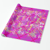 Fuchsia Union Jack Geschenkpapier (Ungerollt)