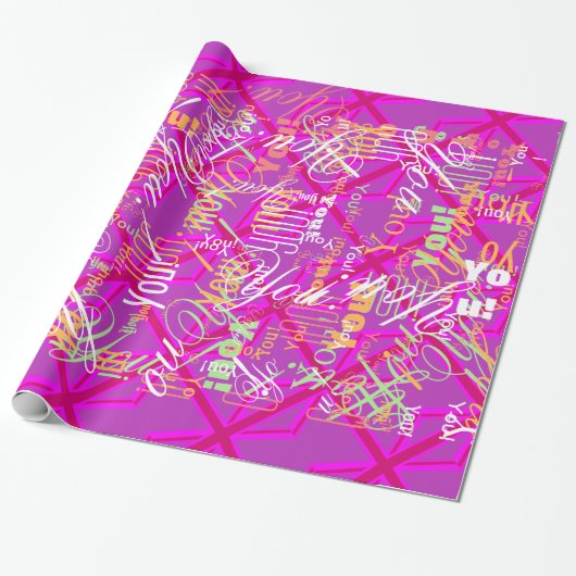 Fuchsia Union Jack Geschenkpapier (Ungerollt)