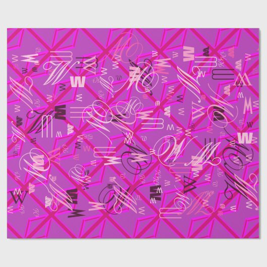 Fuchsia Union Jack Geschenkpapier (Flach)