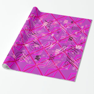 Fuchsia Union Jack Geschenkpapier