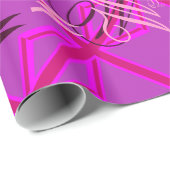 Fuchsia Union Jack Geschenkpapier (Rolleneckpunkt)