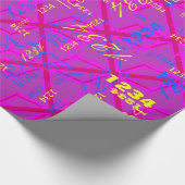 Fuchsia Union Jack Geschenkpapier (Ecke)