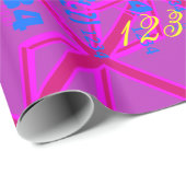 Fuchsia Union Jack Geschenkpapier (Rolleneckpunkt)