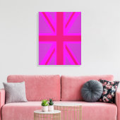 Fuchsia Union Jack Leinwanddruck (Insitu (Wohnzimmer))