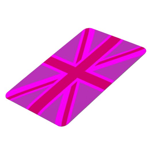 Fuchsia Union Jack Magnet (Linke Seite)