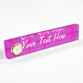 Fuchsia Union Jack Namensplakette