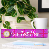Fuchsia Union Jack Namensplakette