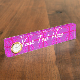 Fuchsia Union Jack Namensplakette