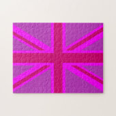 Fuchsia Union Jack Puzzle (Horizontal)