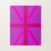 Fuchsia Union Jack Puzzle (Vertikal)
