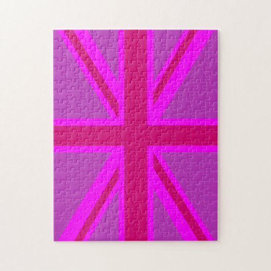 Fuchsia Union Jack Puzzle (Vertikal)