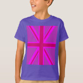 Fuchsia Union Jack T-Shirt (Vorderseite)