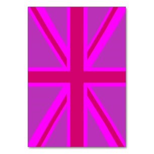 Fuchsia Union Jack Tischnummer