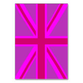 Fuchsia Union Jack Tischnummer (Vorderseite)