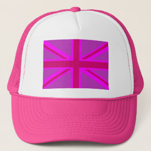 Fuchsia Union Jack Truckerkappe