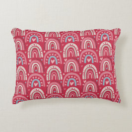 Fuchsia Valentinstag Rainbows Dekokissen