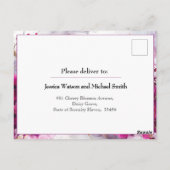 Fuchsia-Verzauberung: Wasserfarbe Postkarte (Rückseite)