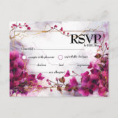 Fuchsia-Verzauberung: Wasserfarbe Postkarte (Vorderseite)